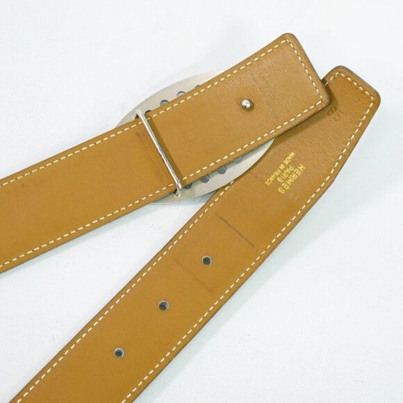 Hermes Evelyne Reversible Belt Leather Black Brown main image 8